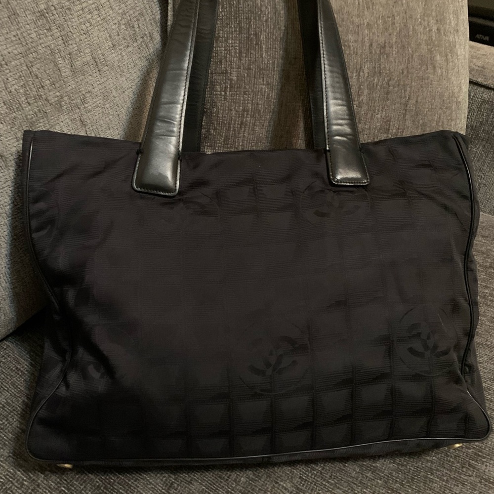Sold Chanel Tote Bag Travel Line Black Nylon
